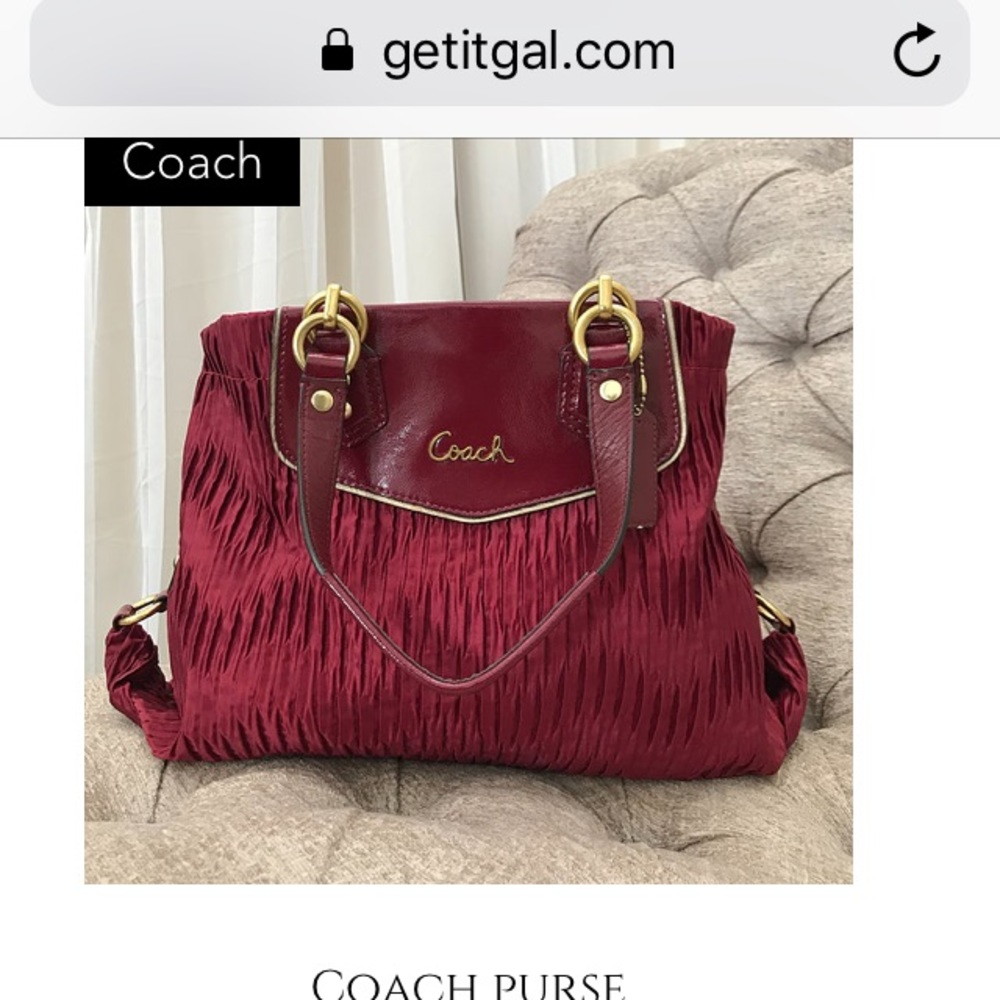 Red coach purse